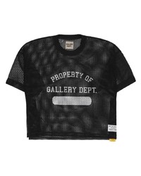 schwarzes T-Shirt mit einem Rundhalsausschnitt von GALLERY DEPT.