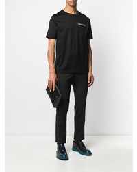 schwarzes T-Shirt mit einem Rundhalsausschnitt von Salvatore Ferragamo