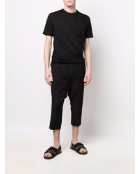 schwarzes T-Shirt mit einem Rundhalsausschnitt von Junya Watanabe MAN