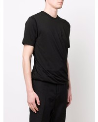 schwarzes T-Shirt mit einem Rundhalsausschnitt von Junya Watanabe MAN