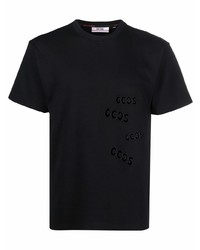 schwarzes T-Shirt mit einem Rundhalsausschnitt von Gcds