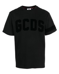 schwarzes T-Shirt mit einem Rundhalsausschnitt von Gcds