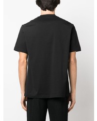 schwarzes T-Shirt mit einem Rundhalsausschnitt von Y-3