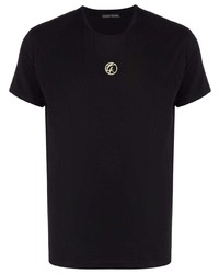 schwarzes T-Shirt mit einem Rundhalsausschnitt von Giuliano Galiano