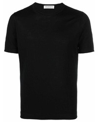 schwarzes T-Shirt mit einem Rundhalsausschnitt von GOES BOTANICAL