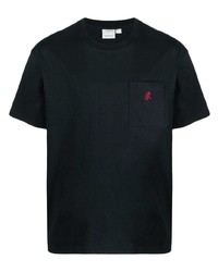 schwarzes T-Shirt mit einem Rundhalsausschnitt von Gramicci