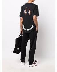 schwarzes T-Shirt mit einem Rundhalsausschnitt von Heron Preston