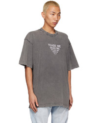 schwarzes T-Shirt mit einem Rundhalsausschnitt von Vetements