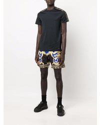 schwarzes T-Shirt mit einem Rundhalsausschnitt von Versace