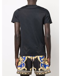 schwarzes T-Shirt mit einem Rundhalsausschnitt von Versace