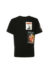 schwarzes T-Shirt mit einem Rundhalsausschnitt von Haculla