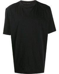 schwarzes T-Shirt mit einem Rundhalsausschnitt von Haider Ackermann