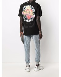 schwarzes T-Shirt mit einem Rundhalsausschnitt von Philipp Plein