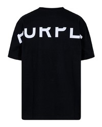 schwarzes T-Shirt mit einem Rundhalsausschnitt von purple brand