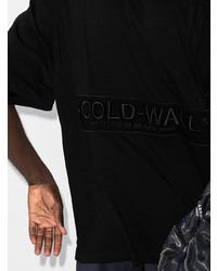 schwarzes T-Shirt mit einem Rundhalsausschnitt von A-Cold-Wall*