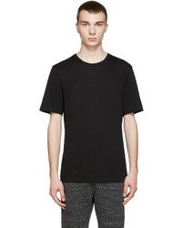 schwarzes T-Shirt mit einem Rundhalsausschnitt von Helmut Lang