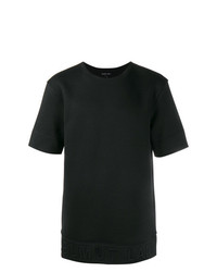 schwarzes T-Shirt mit einem Rundhalsausschnitt von Helmut Lang
