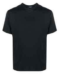 schwarzes T-Shirt mit einem Rundhalsausschnitt von Herno