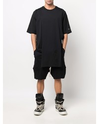 schwarzes T-Shirt mit einem Rundhalsausschnitt von Rick Owens X Champion