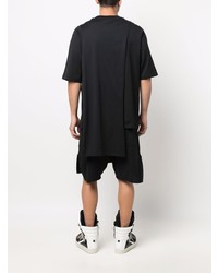 schwarzes T-Shirt mit einem Rundhalsausschnitt von Rick Owens X Champion