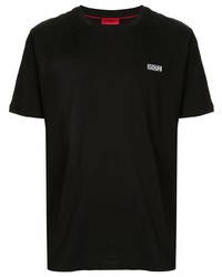 schwarzes T-Shirt mit einem Rundhalsausschnitt von Hugo Hugo Boss