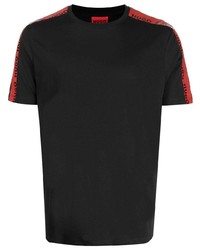 schwarzes T-Shirt mit einem Rundhalsausschnitt von Hugo