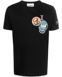 schwarzes T-Shirt mit einem Rundhalsausschnitt von Iceberg