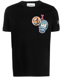schwarzes T-Shirt mit einem Rundhalsausschnitt von Iceberg