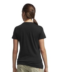 schwarzes T-Shirt mit einem Rundhalsausschnitt von Icebreaker