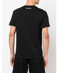 schwarzes T-Shirt mit einem Rundhalsausschnitt von Karl Lagerfeld