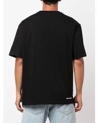 schwarzes T-Shirt mit einem Rundhalsausschnitt von Karl Lagerfeld