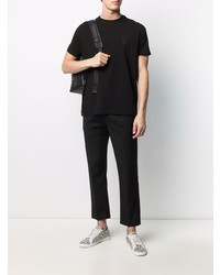 schwarzes T-Shirt mit einem Rundhalsausschnitt von Karl Lagerfeld