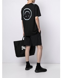 schwarzes T-Shirt mit einem Rundhalsausschnitt von Off Duty