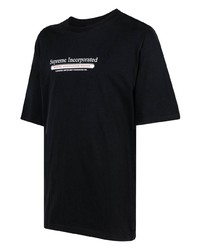 schwarzes T-Shirt mit einem Rundhalsausschnitt von Supreme