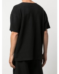 schwarzes T-Shirt mit einem Rundhalsausschnitt von Fear Of God