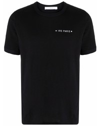 schwarzes T-Shirt mit einem Rundhalsausschnitt von IRO