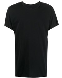 schwarzes T-Shirt mit einem Rundhalsausschnitt von Isaac Sellam Experience