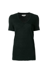 schwarzes T-Shirt mit einem Rundhalsausschnitt von Isabel Marant Etoile