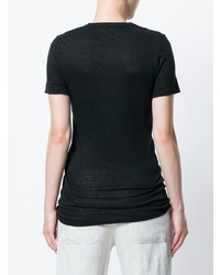 schwarzes T-Shirt mit einem Rundhalsausschnitt von Isabel Marant Etoile