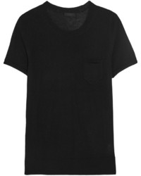 schwarzes T-Shirt mit einem Rundhalsausschnitt von J.Crew