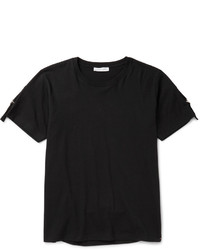 schwarzes T-Shirt mit einem Rundhalsausschnitt von J.W.Anderson
