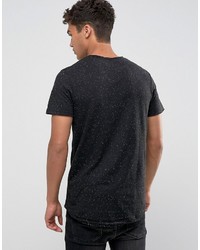 schwarzes T-Shirt mit einem Rundhalsausschnitt von Jack and Jones