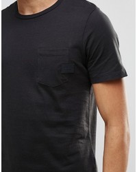 schwarzes T-Shirt mit einem Rundhalsausschnitt von Jack and Jones