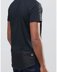 schwarzes T-Shirt mit einem Rundhalsausschnitt von Jack and Jones