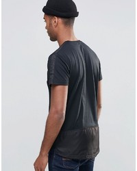 schwarzes T-Shirt mit einem Rundhalsausschnitt von Jack and Jones