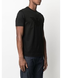 schwarzes T-Shirt mit einem Rundhalsausschnitt von Emporio Armani