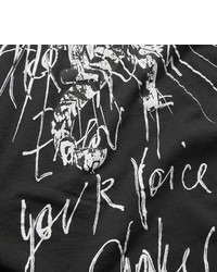 schwarzes T-Shirt mit einem Rundhalsausschnitt von Haider Ackermann