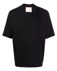 schwarzes T-Shirt mit einem Rundhalsausschnitt von Jeanerica