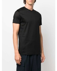 schwarzes T-Shirt mit einem Rundhalsausschnitt von Low Brand