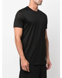 schwarzes T-Shirt mit einem Rundhalsausschnitt von Low Brand